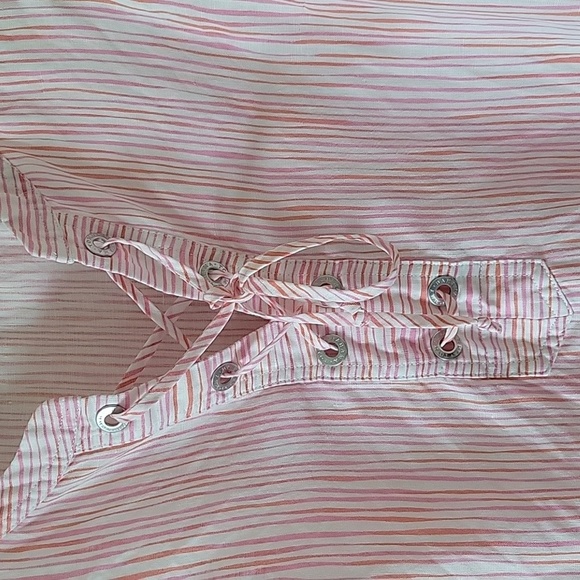 Tommy Bahama Pink Striped Linen Tank Top Size Medium - Picture 3 of 7